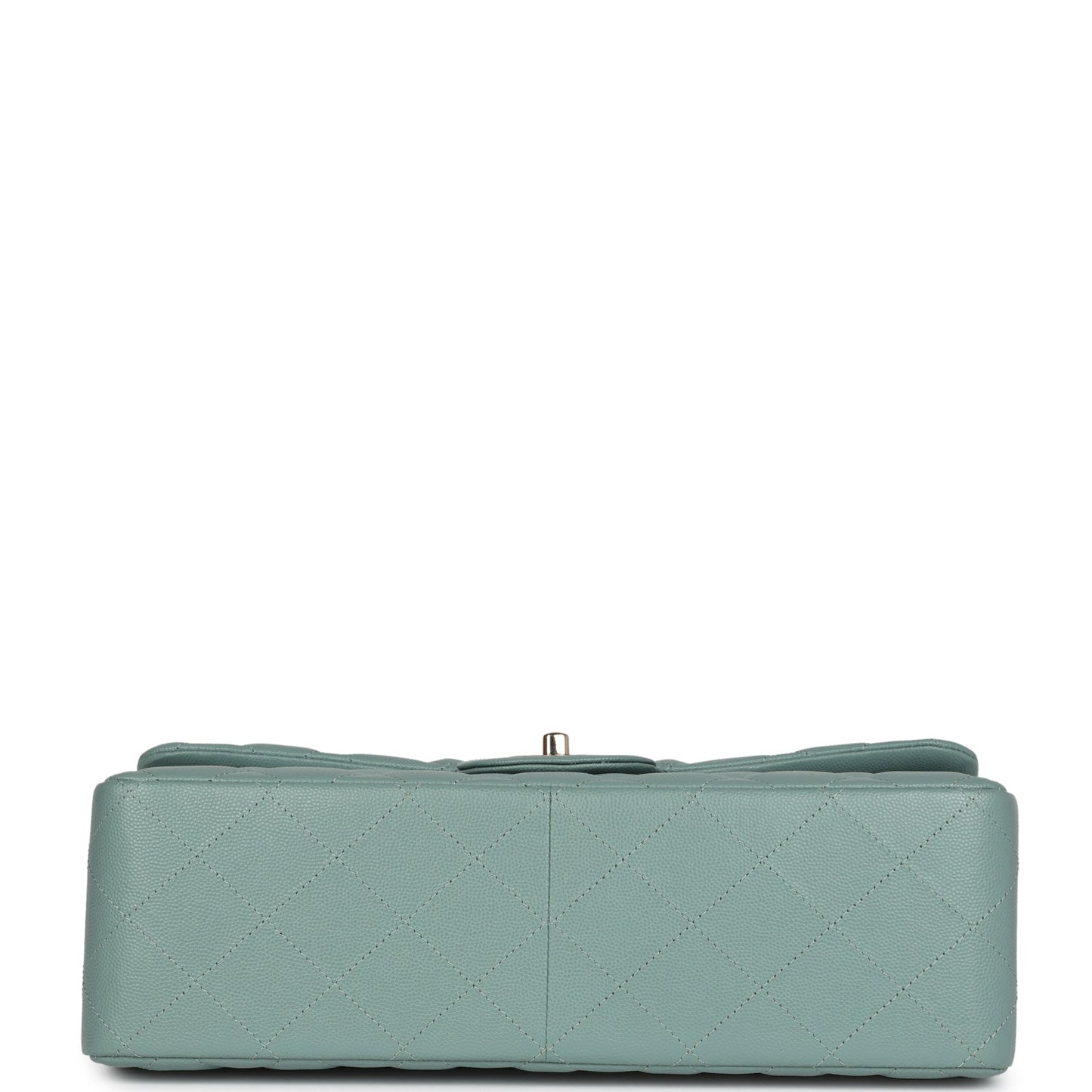 Chanel Jumbo Classic Double Flap Bag Light Green Caviar Light Gold Hardware