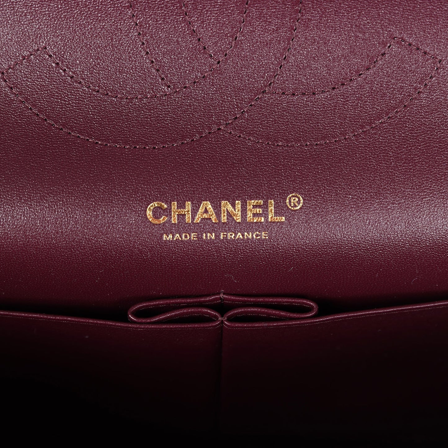 Chanel Jumbo Classic Double Flap Bag Dark Burgundy Shiny Caviar Gold Hardware