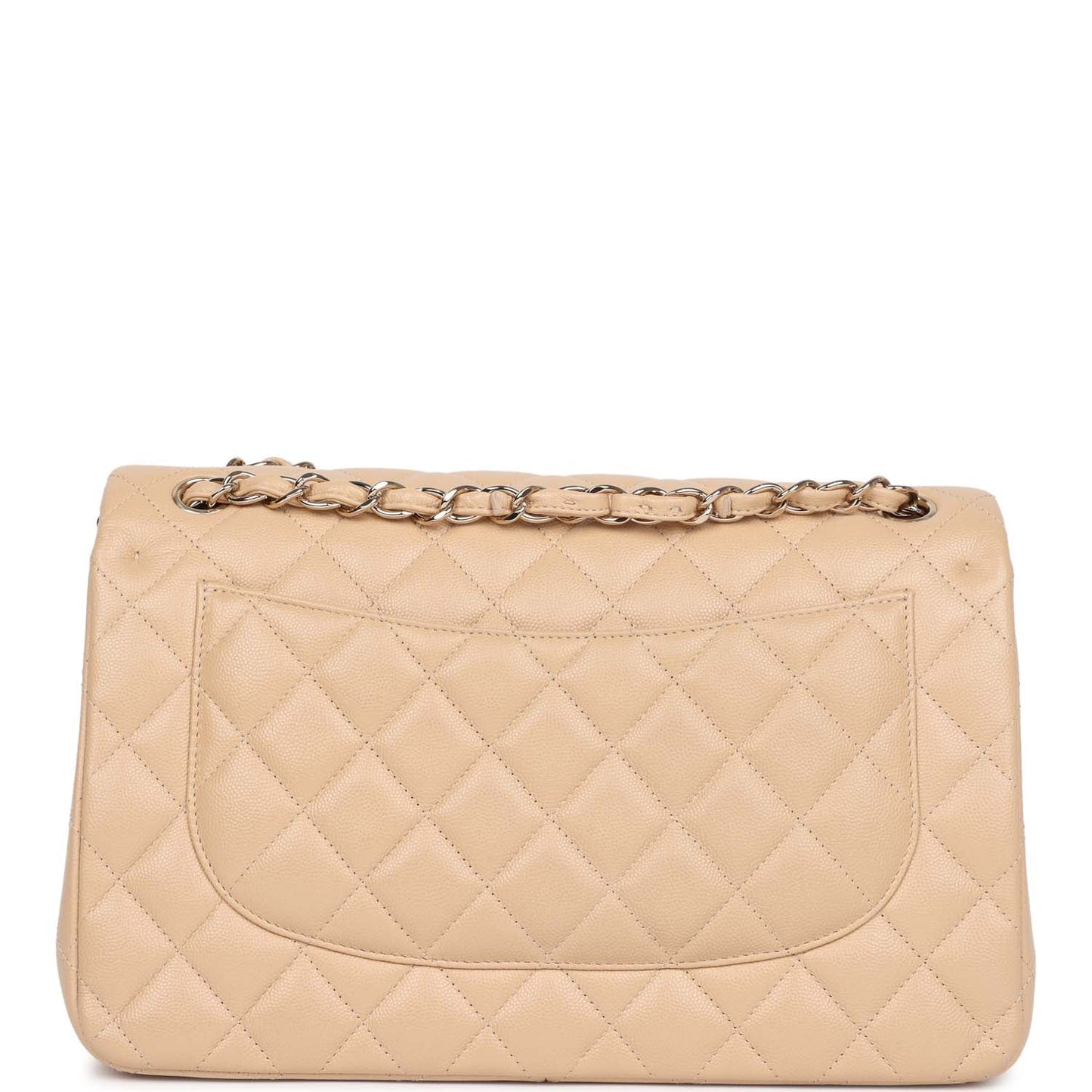 Chanel Jumbo Classic Double Flap Bag Light Beige Caviar Gold Hardware