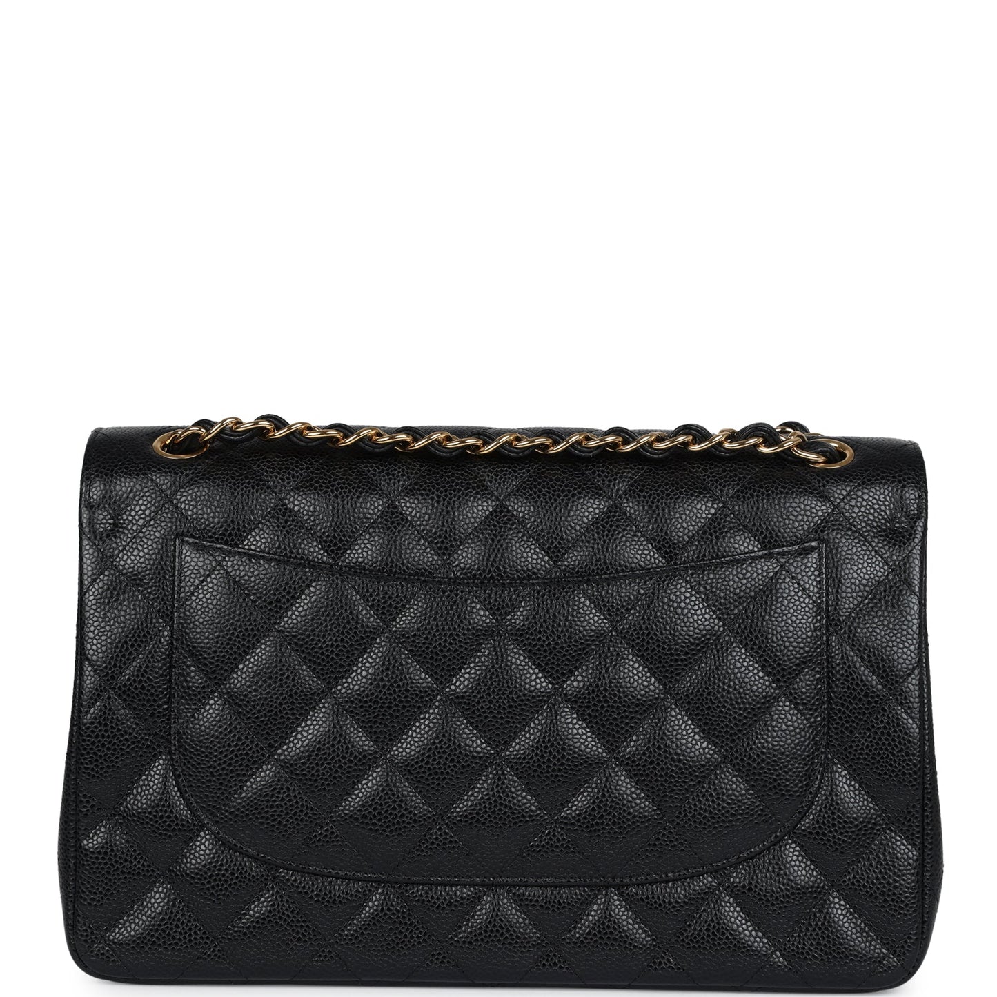Chanel Jumbo Classic Double Flap Bag Black Caviar Gold Hardware