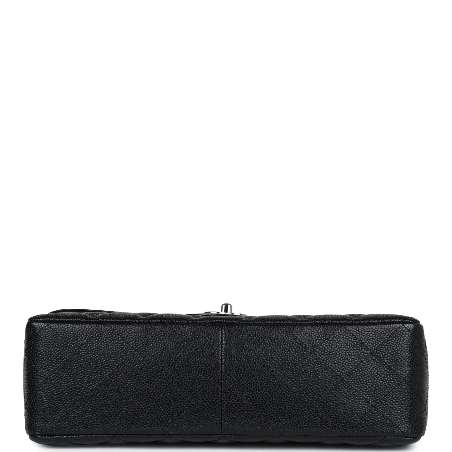 Chanel Jumbo Classic Single Flap Bag Black Caviar Silver Hardware