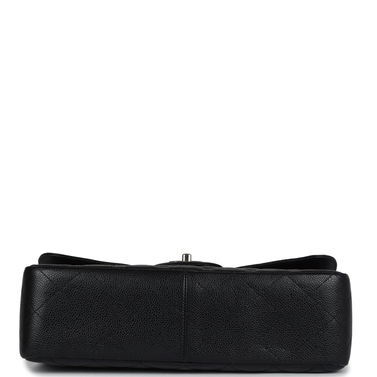 Chanel Jumbo Classic Single Flap Bag Black Caviar Silver Hardware