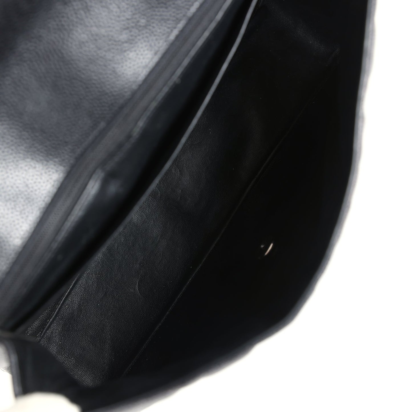 Chanel Jumbo Classic Single Flap Bag Black Caviar Silver Hardware
