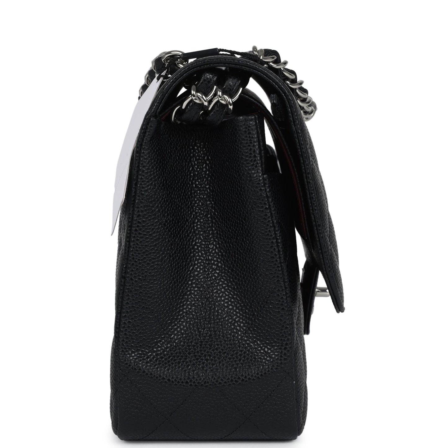 Chanel Jumbo Classic Double Flap Bag Black Caviar Silver Hardware