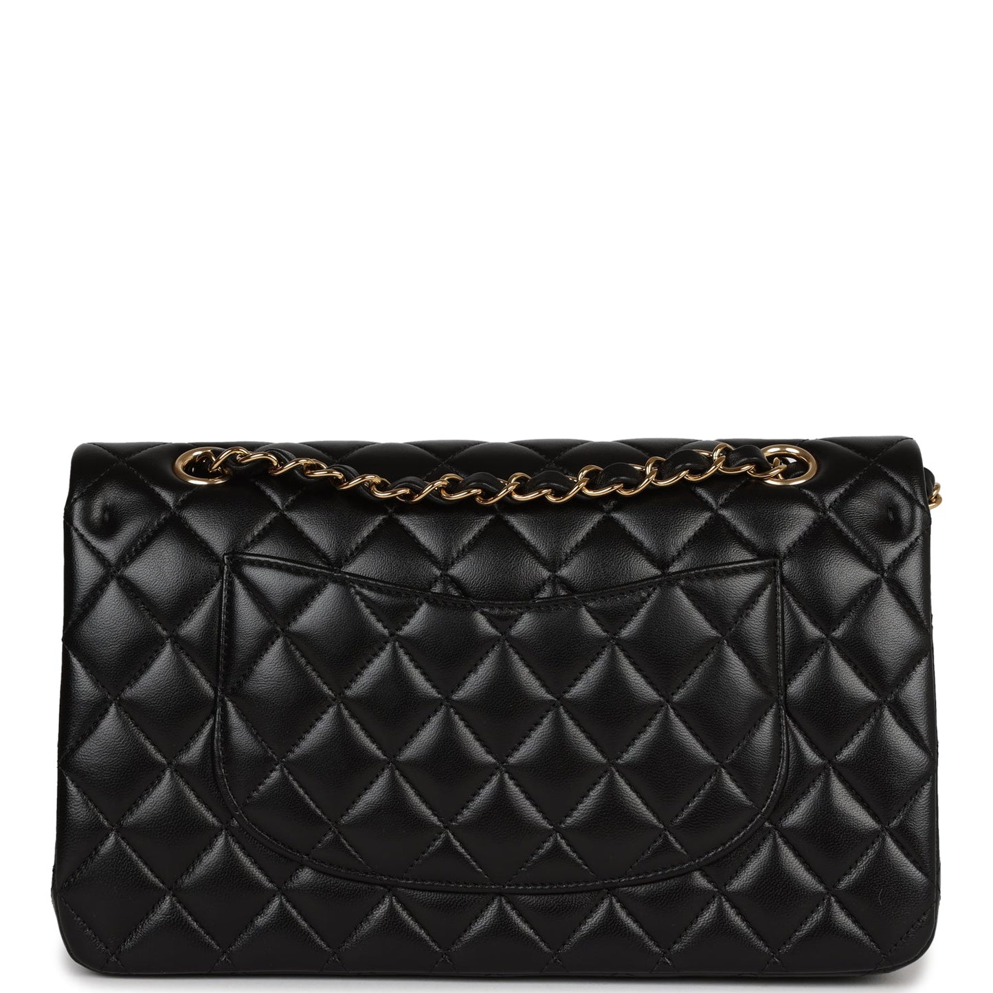 Chanel Medium Classic Double Flap Bag Black Lambskin Gold Hardware