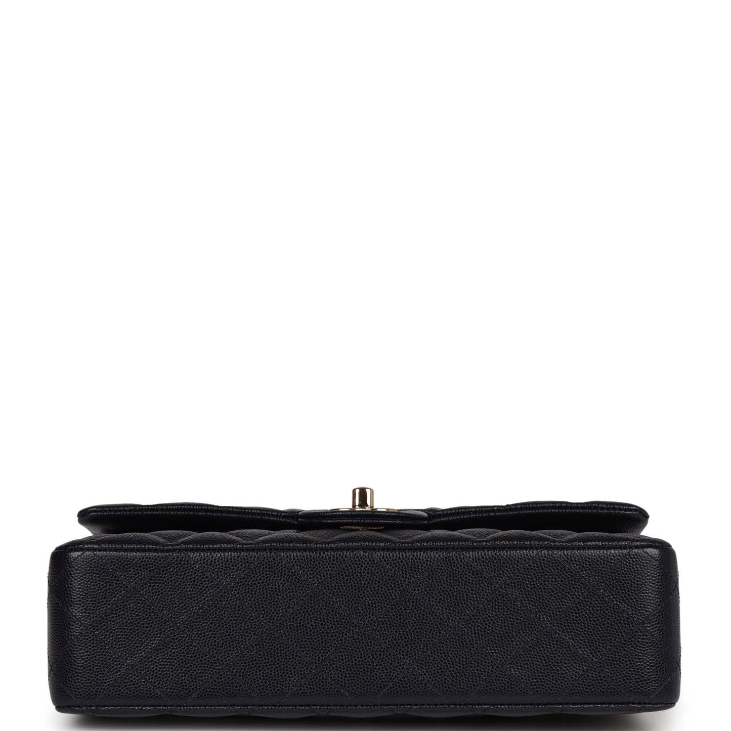 Chanel Medium Classic Double Flap Bag Navy Caviar Light Gold Hardware