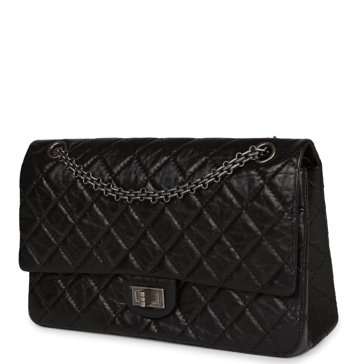 Chanel Medium Reissue 226 2.55 Flap Black Aged Calfskin Ruthenium Hardware