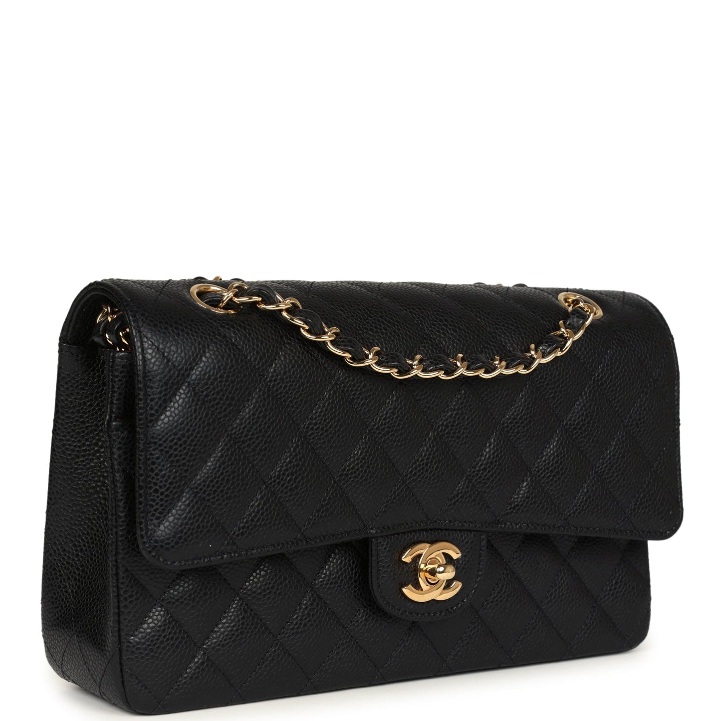 Chanel Medium Classic Double Flap Black Caviar Gold Hardware