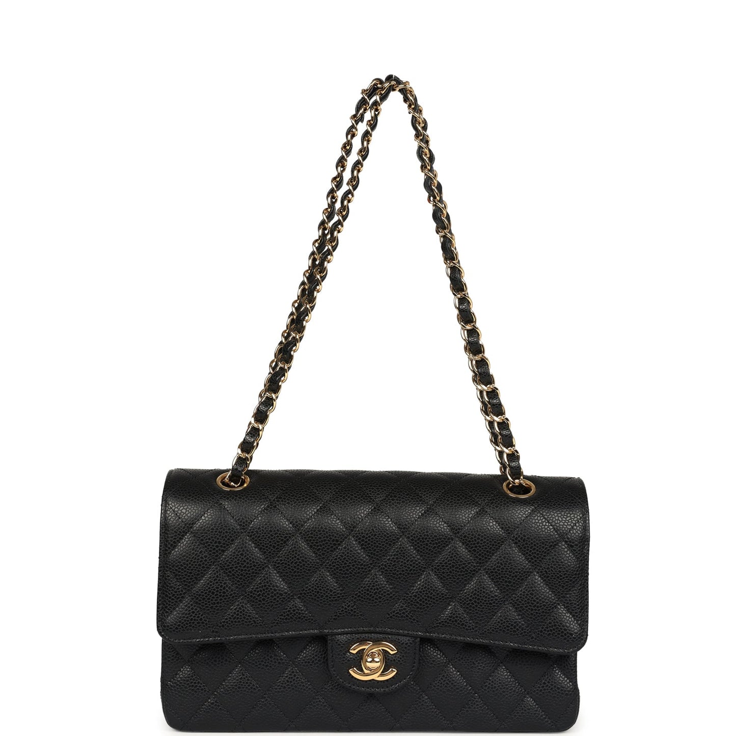 Chanel Medium Classic Double Flap Black Caviar Gold Hardware