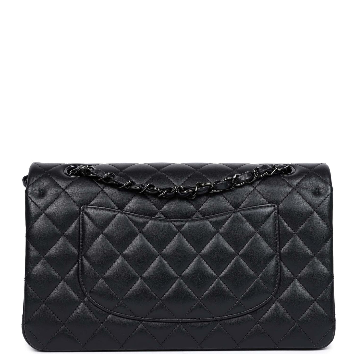 Chanel Medium Classic Double Flap Bag SO Black Lambskin Black Hardware
