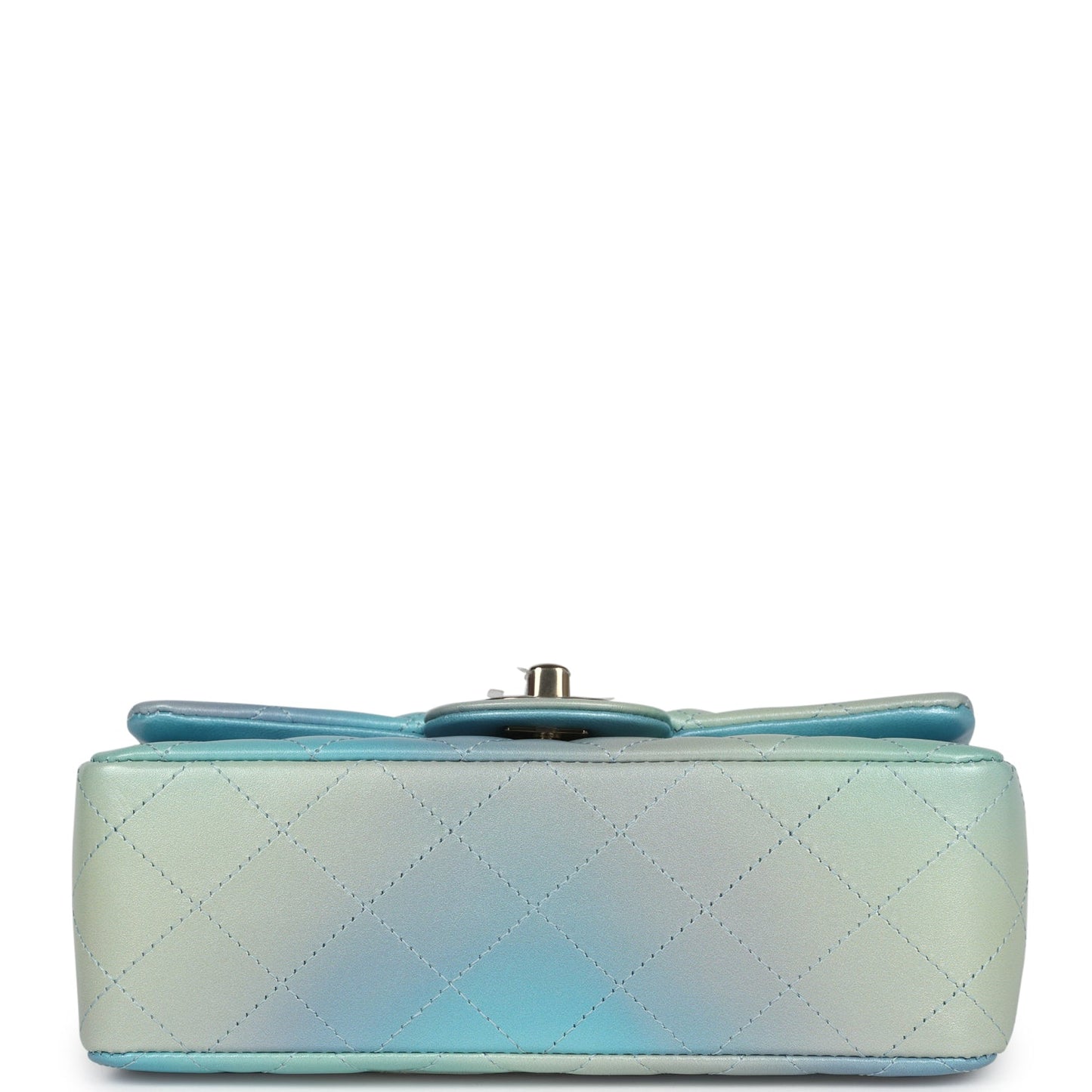 Chanel Mini Rectangular Flap Bag Iridescent Ombre Lambskin Light Gold Hardware
