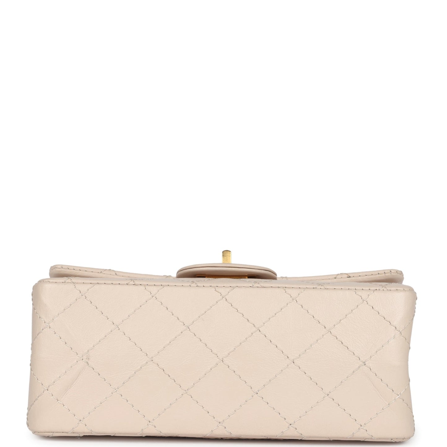 Chanel Mini Reissue 224 2.55 Flap Bag Beige Aged Calfskin Antique Gold Hardware
