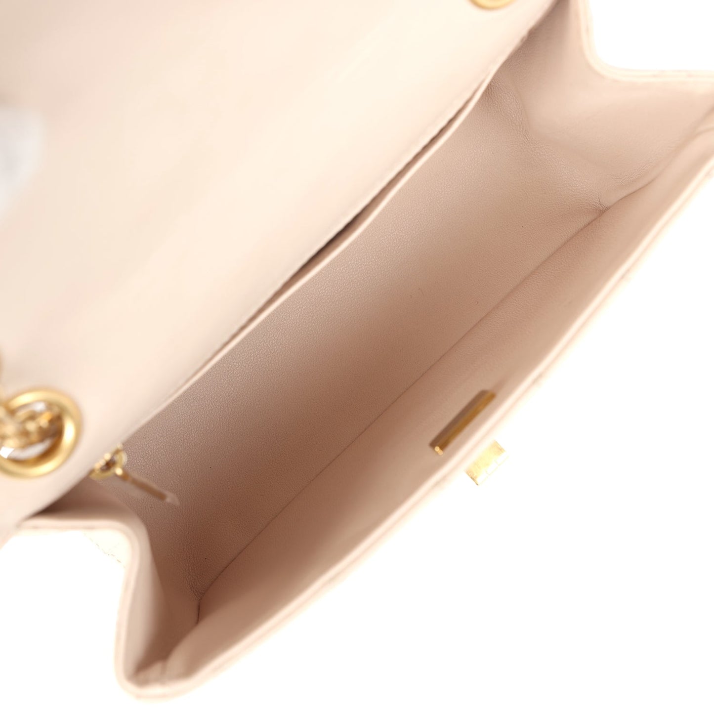Chanel Mini Reissue 224 2.55 Flap Bag Beige Aged Calfskin Antique Gold Hardware