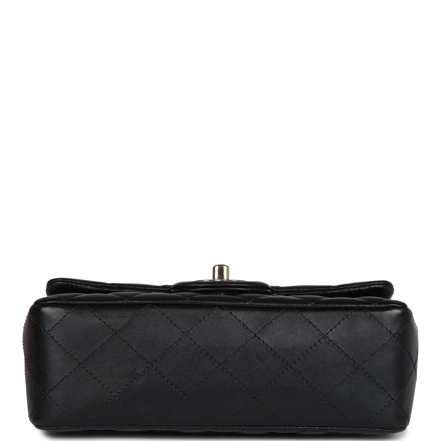 Chanel Mini Rectangular Flap Bag Black Lambskin Gold Hardware