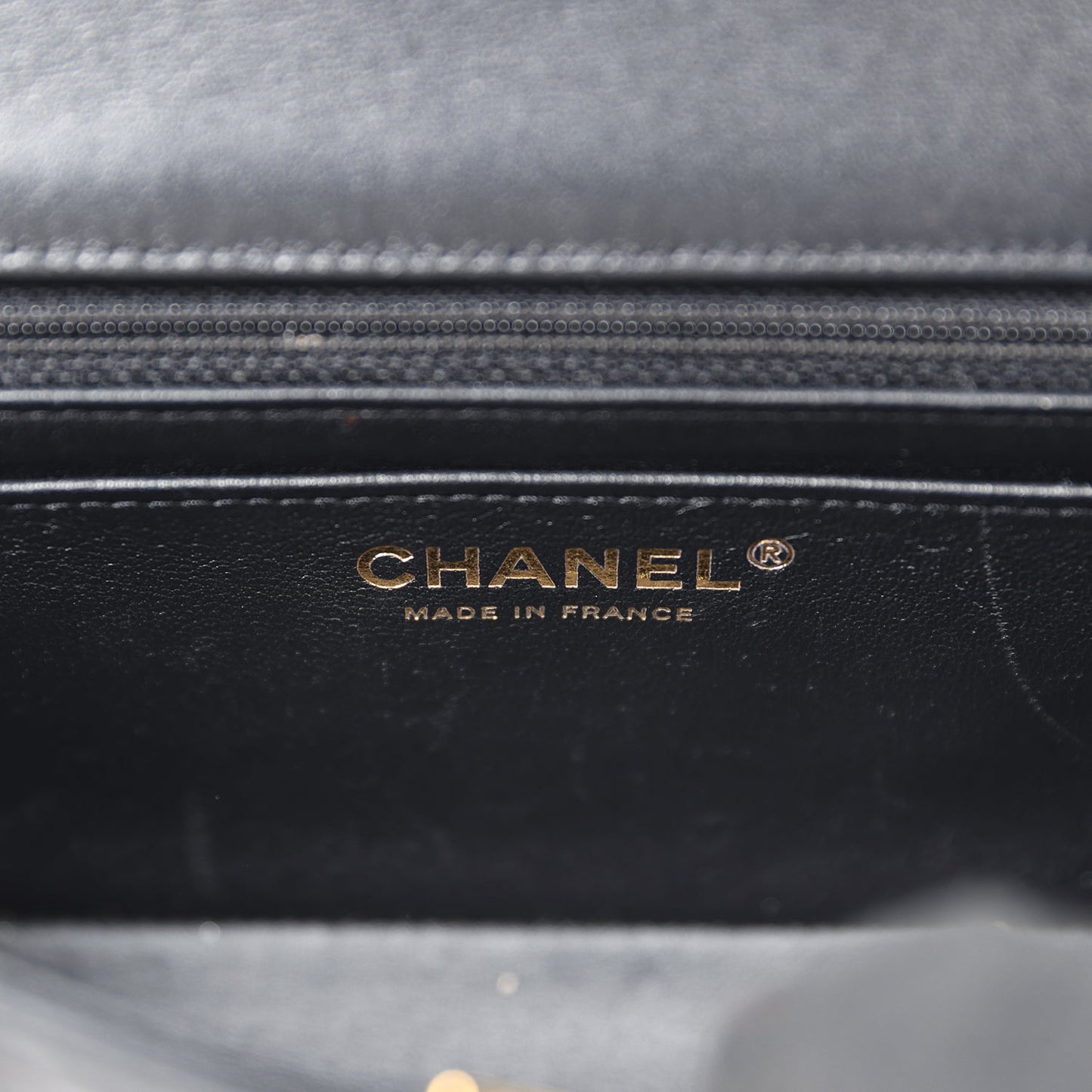 Chanel Mini Rectangular Flap Bag Black Lambskin Gold Hardware