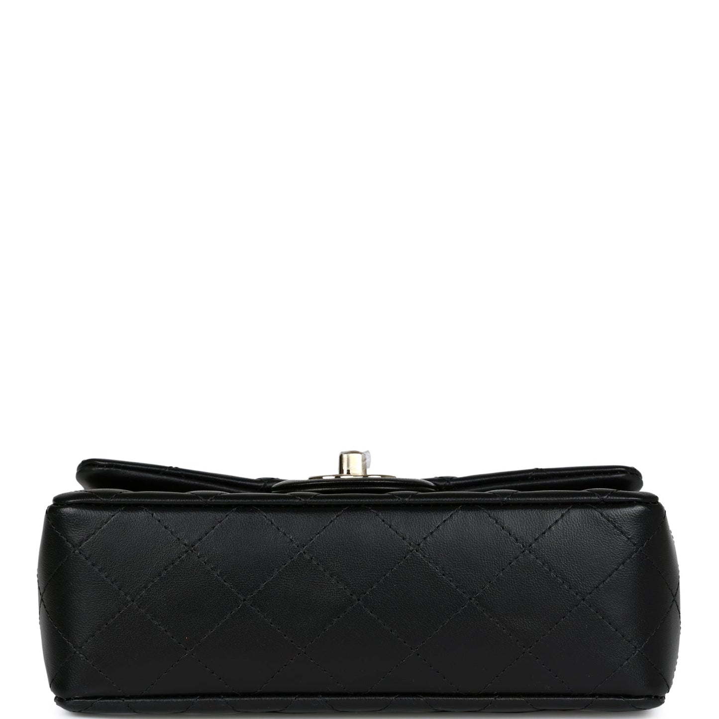 Chanel Mini Classic Rectangular Flap Bag Black Lambskin Light Gold Hardware