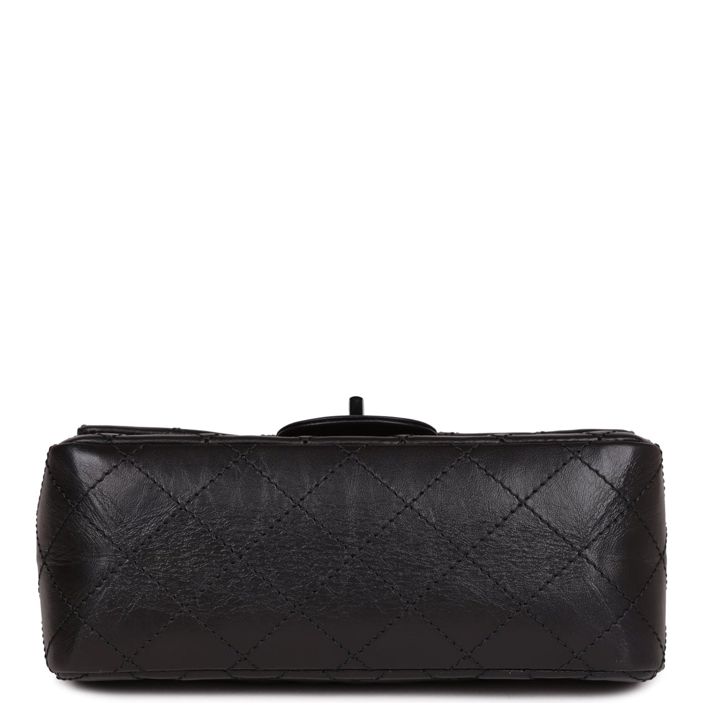 Chanel Mini Reissue 224 2.55 Flap So Black Aged Calfskin Black Hardware