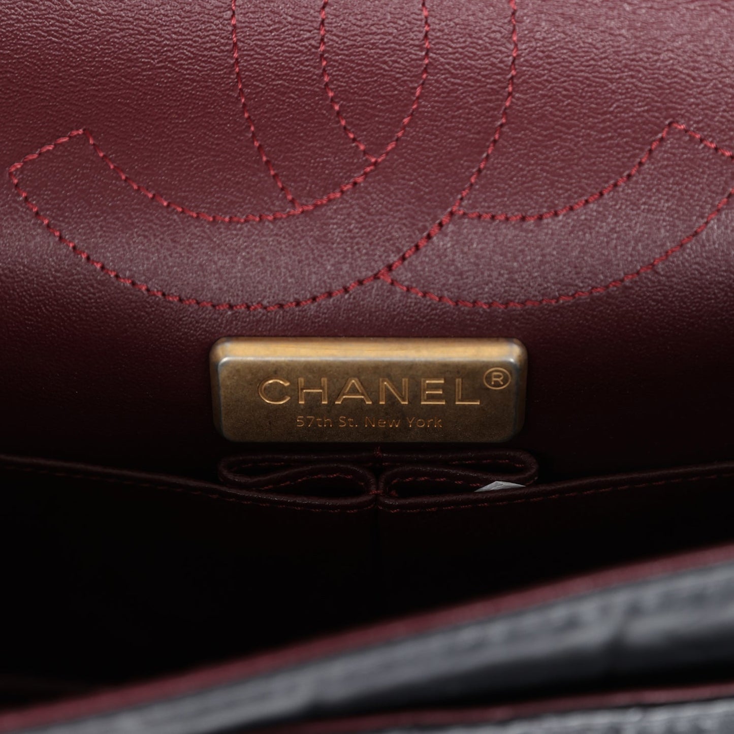 Chanel Small Reissue 225 2.55 Double Flap Lucky Charms Black Aged Calfskin Antique Gold Hardware