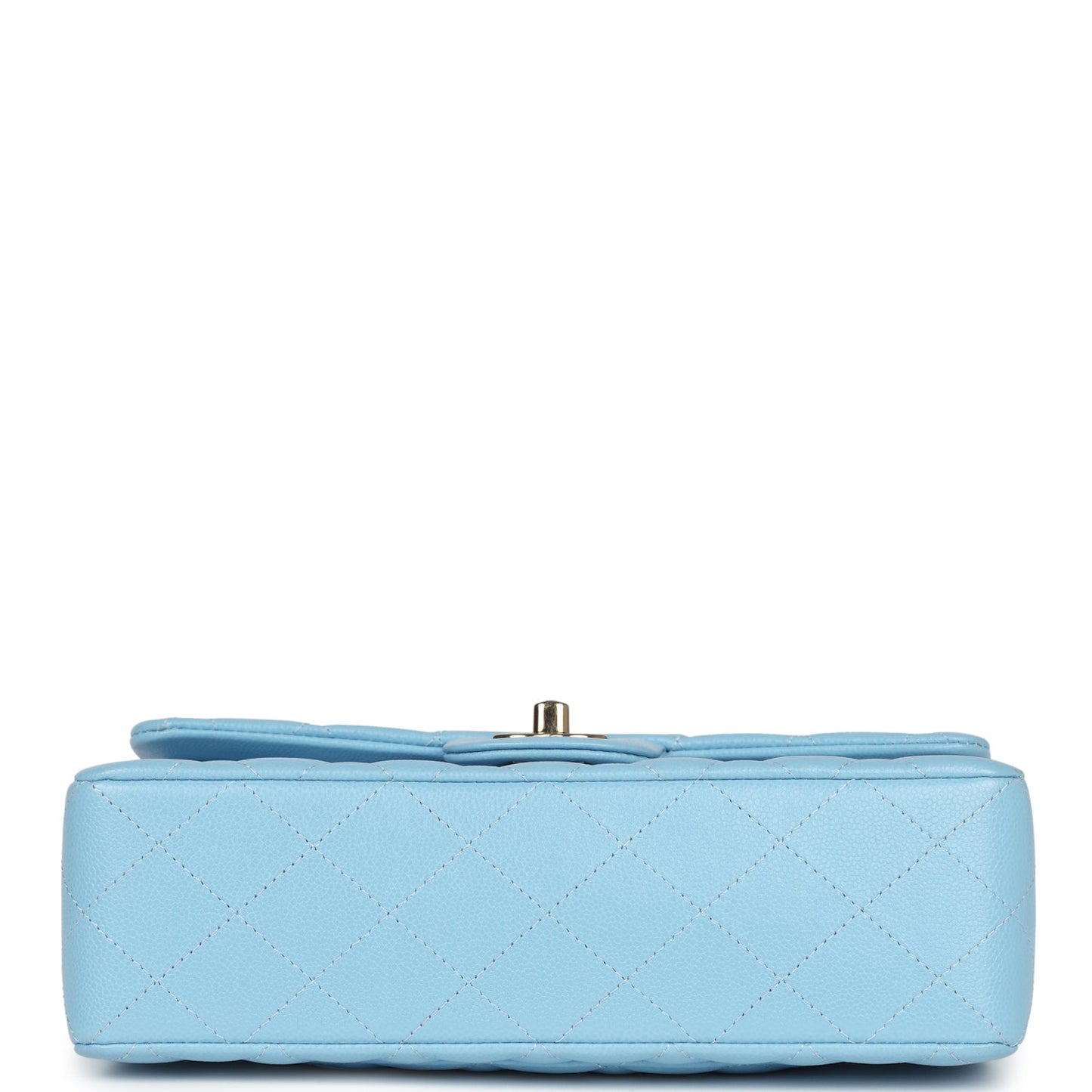 Chanel Small Classic Double Flap Bag Light Blue Caviar Light Gold Hardware