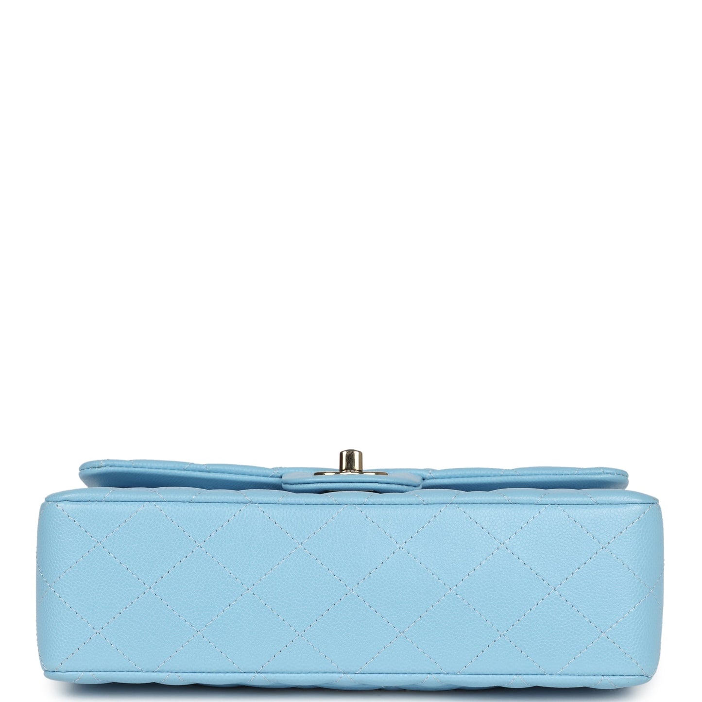 Chanel Small Classic Double Flap Bag Light Blue Caviar Light Gold Hardware