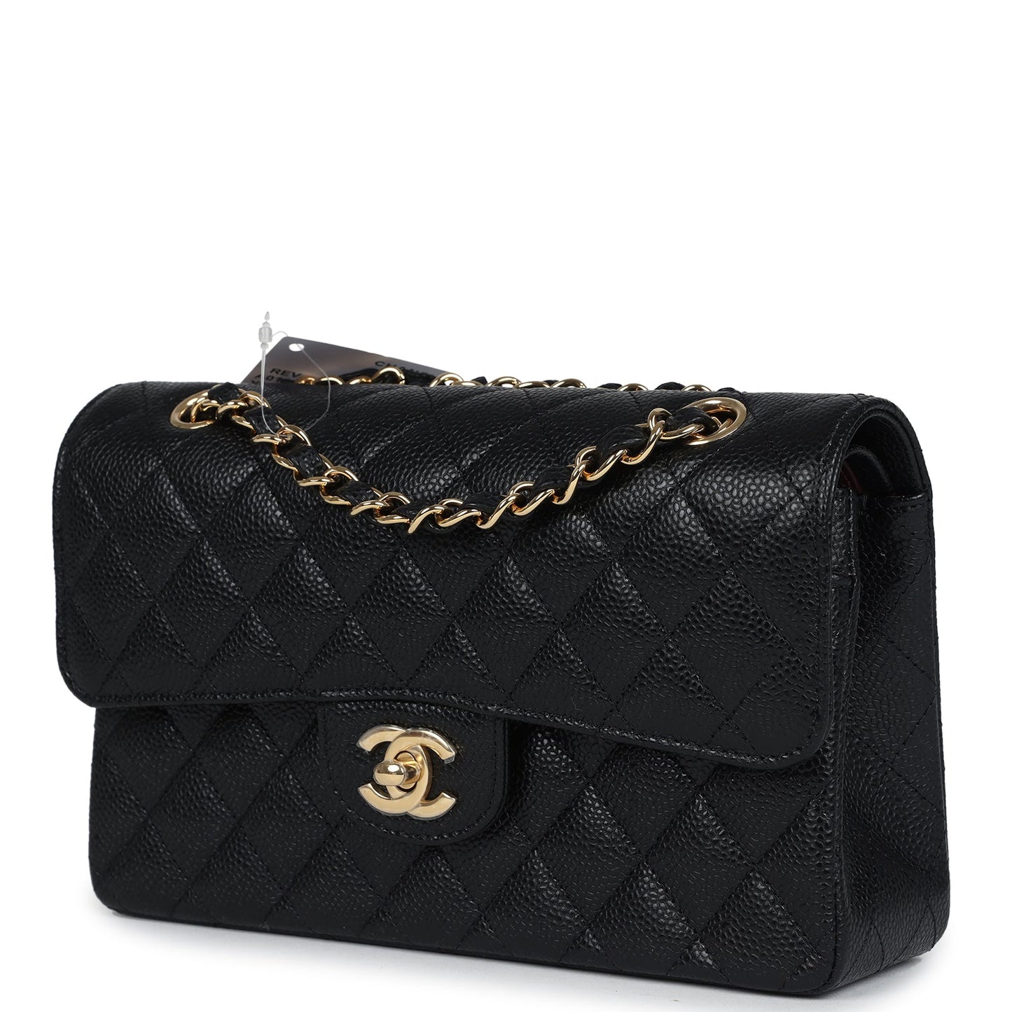 Chanel Small Classic Double Flap Bag Black Caviar Gold Hardware