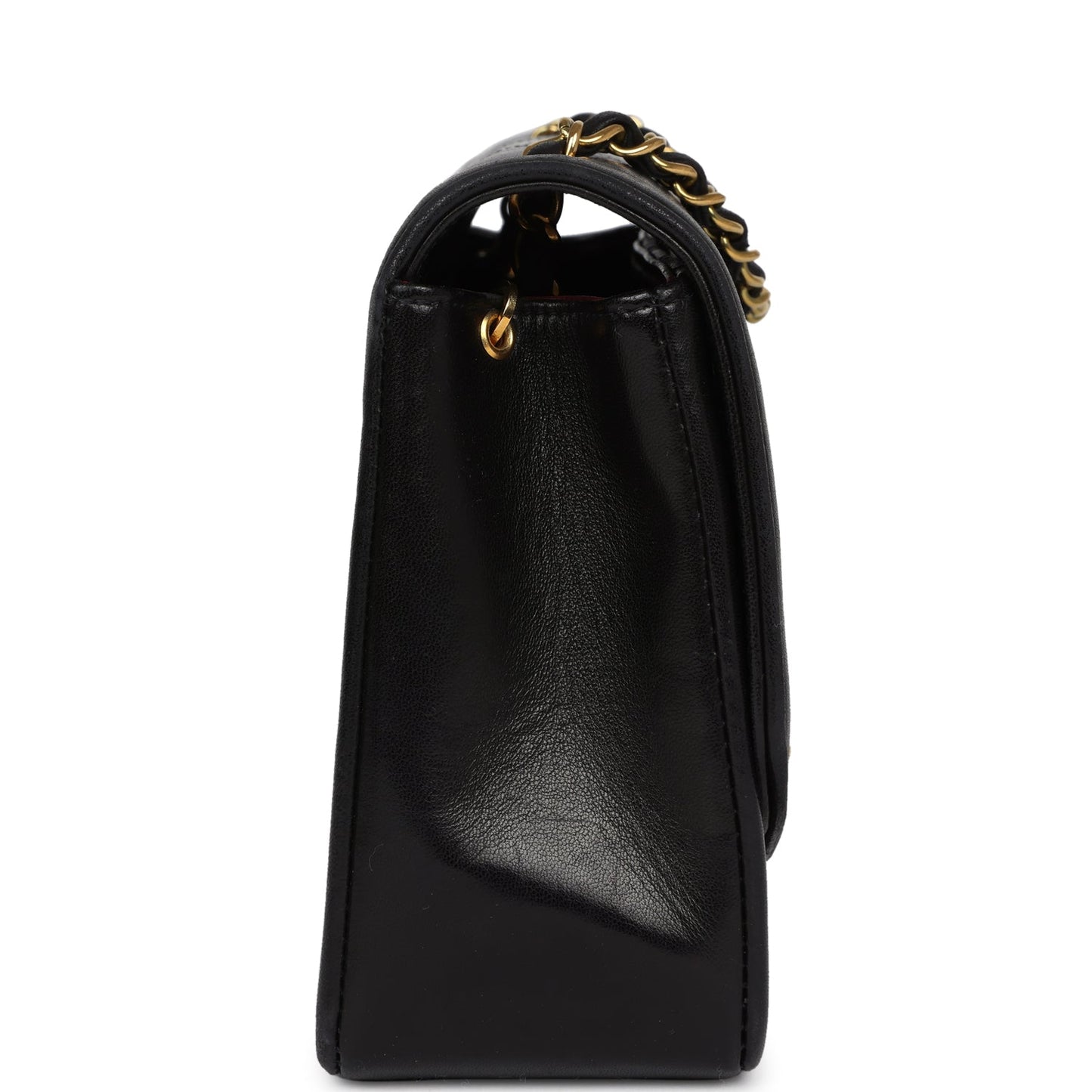 Vintage Chanel Small Diana Flap Bag Black Lambskin Gold Hardware