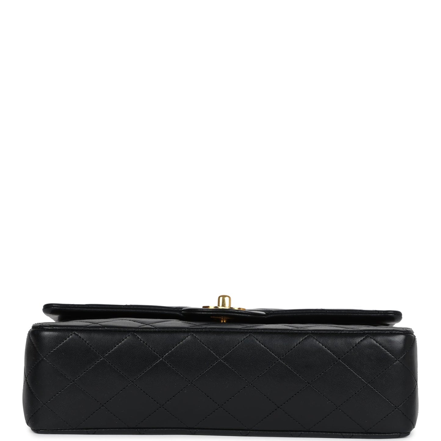 Vintage Chanel Medium Classic Double Flap Bag Black Lambskin Gold Hardware