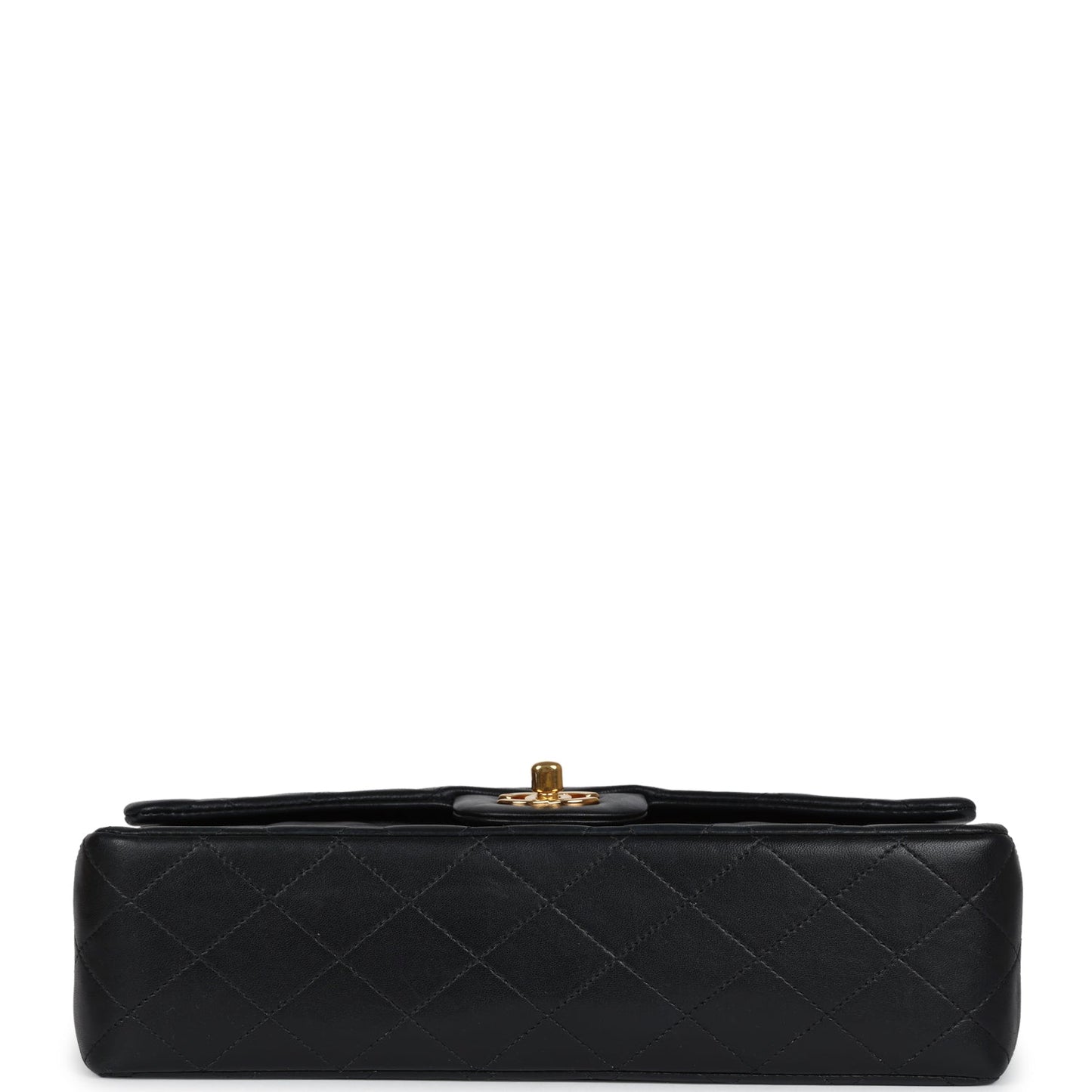 Vintage Chanel Medium Classic Double Flap Bag Black Lambskin Gold Hardware