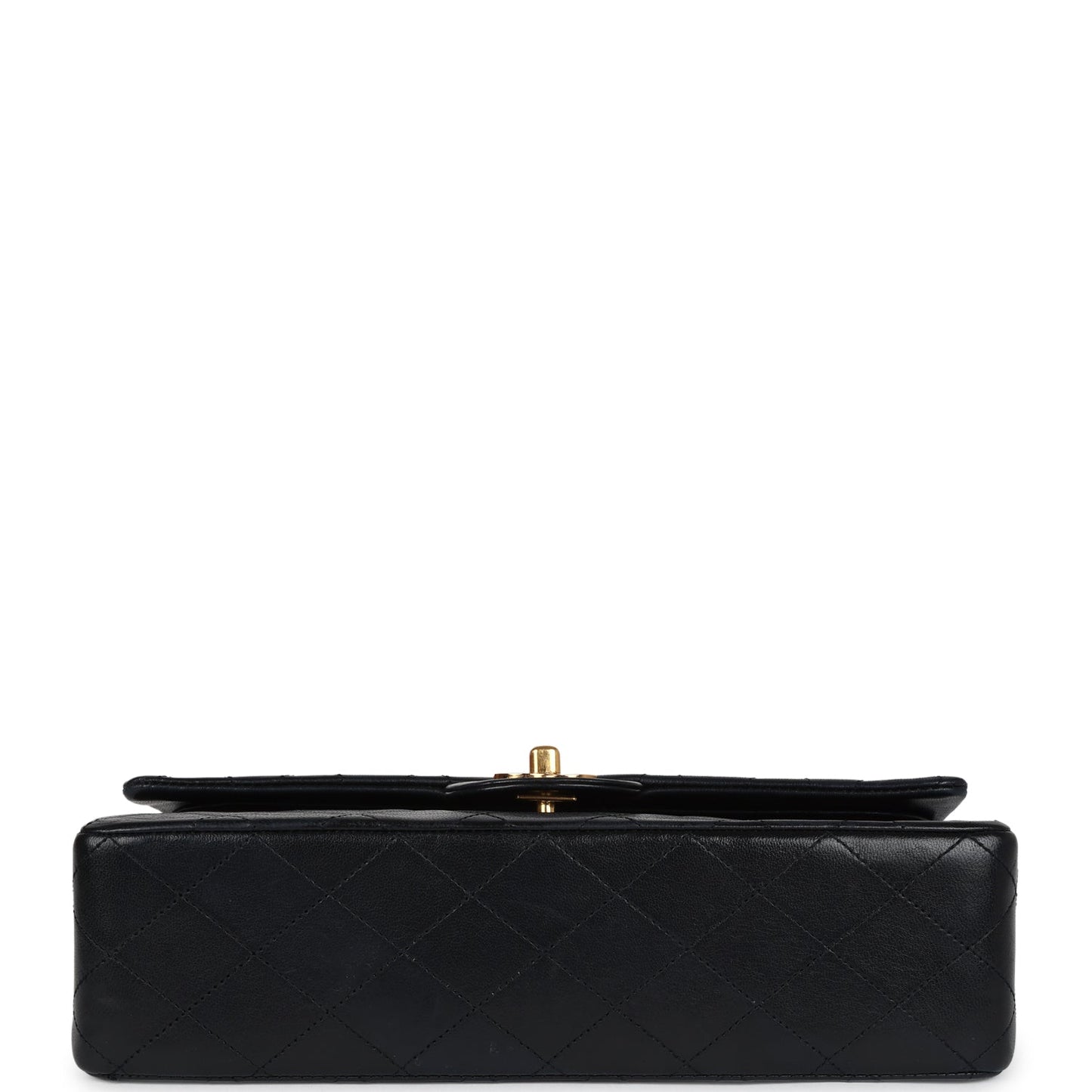 Vintage Chanel Medium Classic Double Flap Bag Black Lambskin Gold Hardware