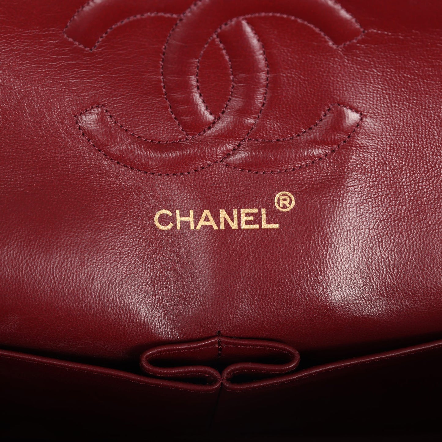 Vintage Chanel Medium Classic Double Flap Bag Black Lambskin Gold Hardware