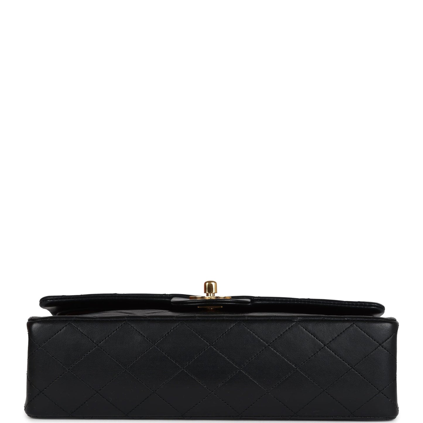 Vintage Chanel Medium Classic Double Flap Bag Black Lambskin Gold Hardware