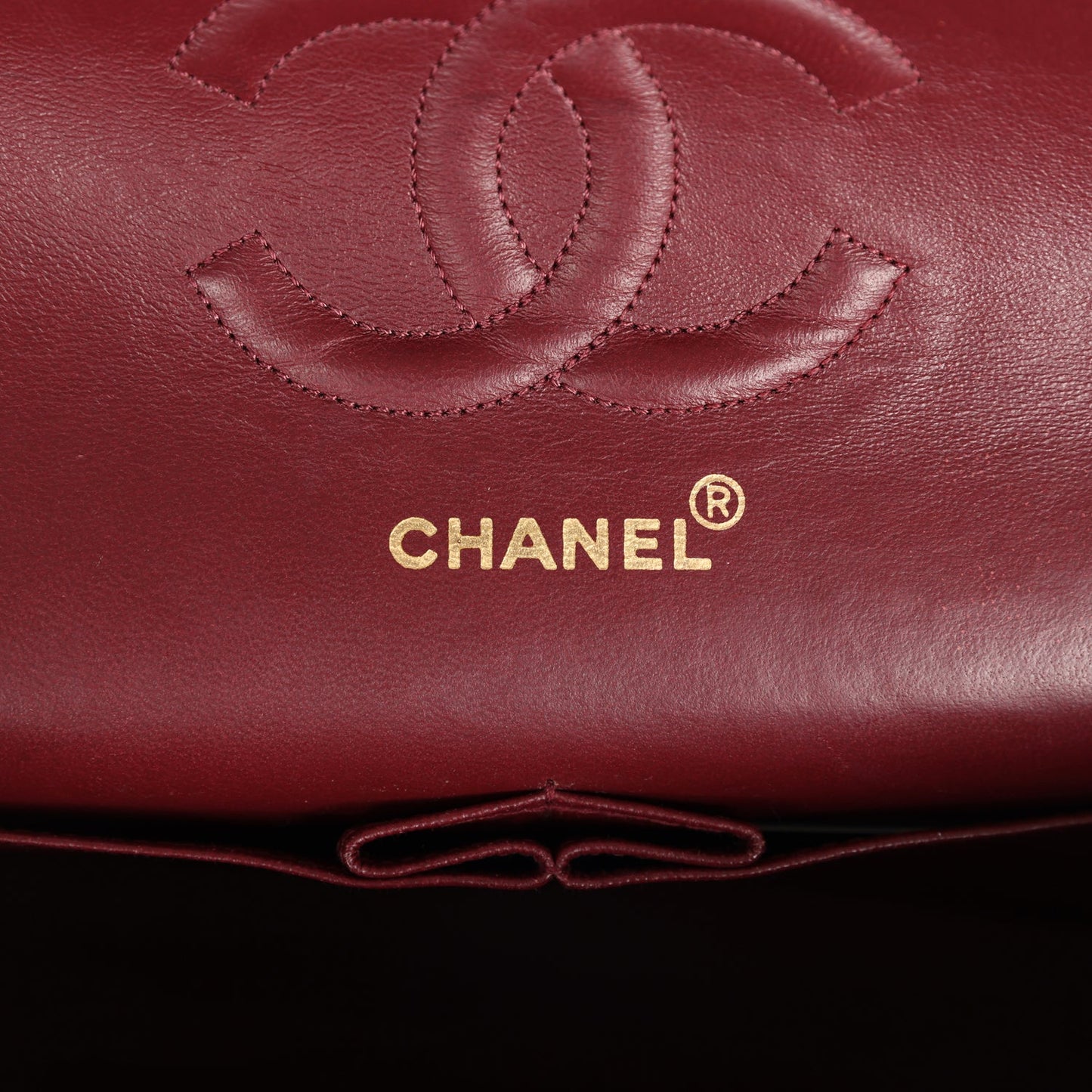 Vintage Chanel Medium Classic Double Flap Bag Black Lambskin Gold Hardware