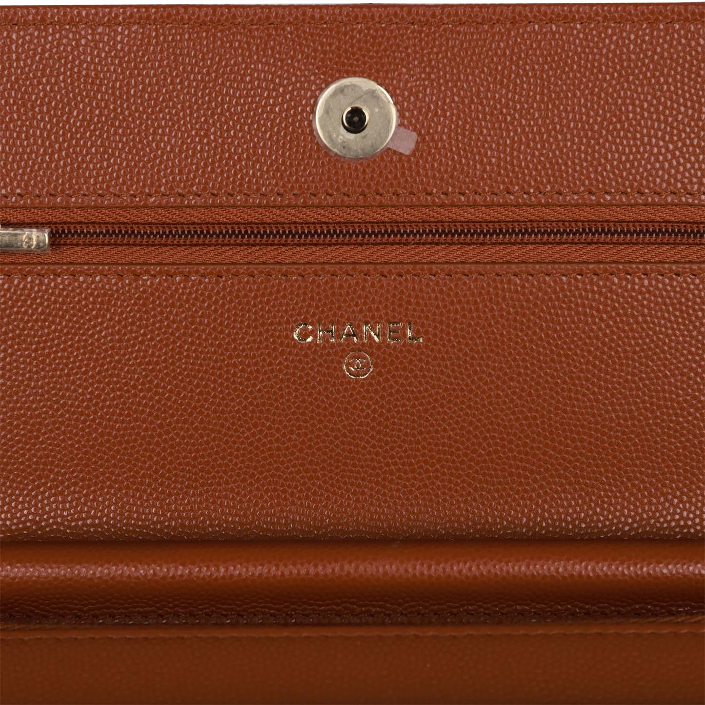 Chanel Wallet on Chain WOC Brown Caviar Gold Hardware