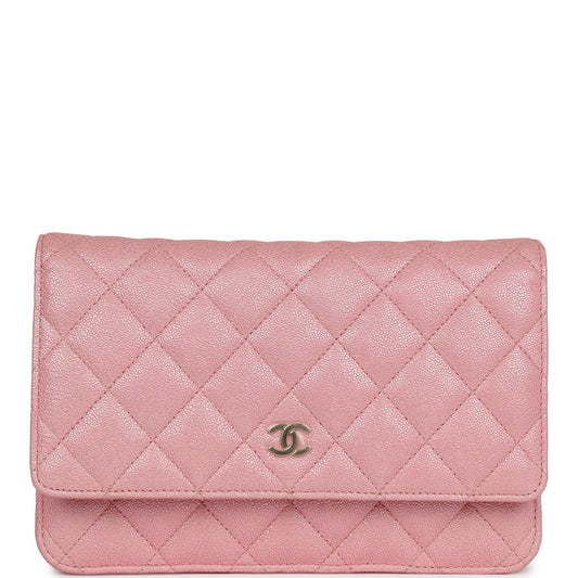 Chanel Wallet On Chain WOC Pink Iridescent Caviar Gold Hardware