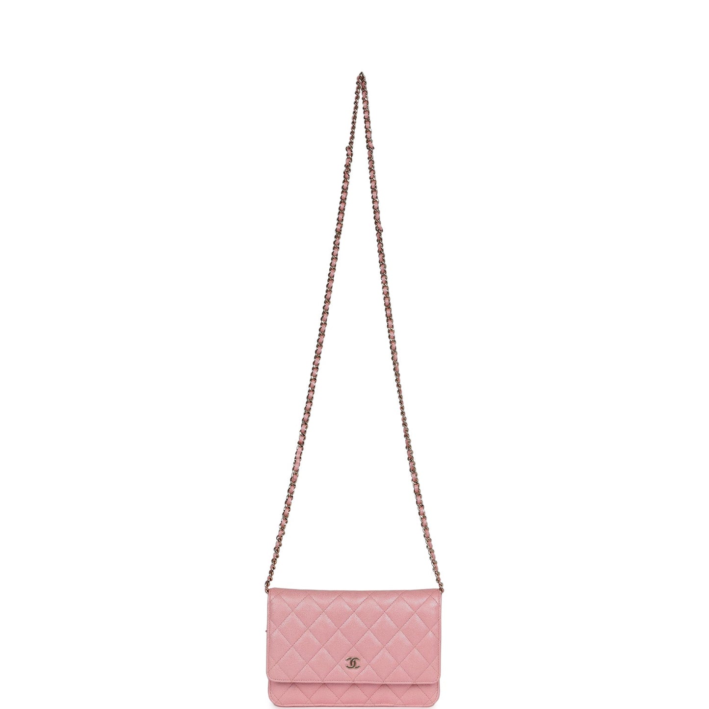 Chanel Wallet On Chain WOC Pink Iridescent Caviar Gold Hardware