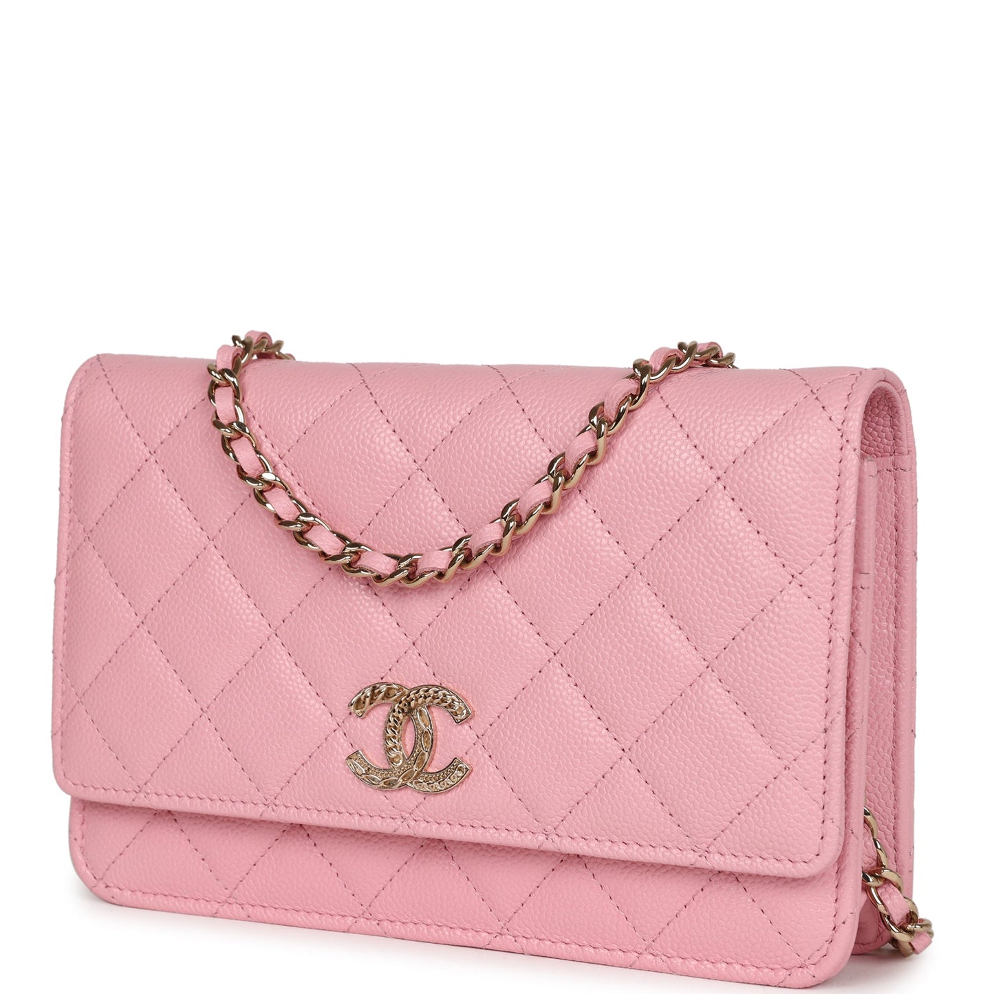 Chanel Wallet On Chain WOC Pink Caviar Gold Hardware