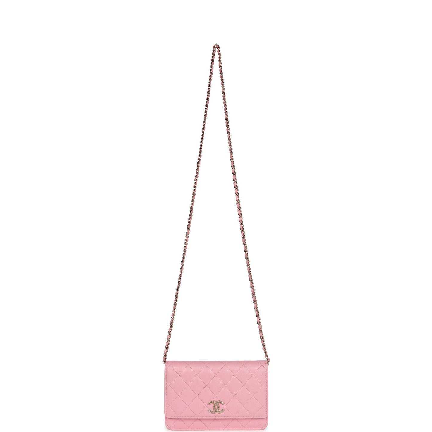 Chanel Wallet On Chain WOC Pink Caviar Gold Hardware