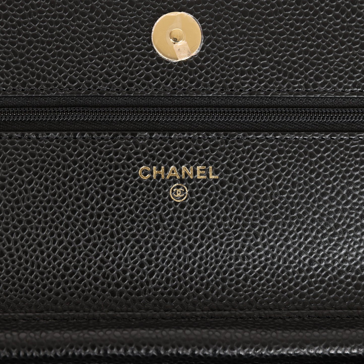 Chanel Wallet On Chain WOC Black Caviar Gold Hardware