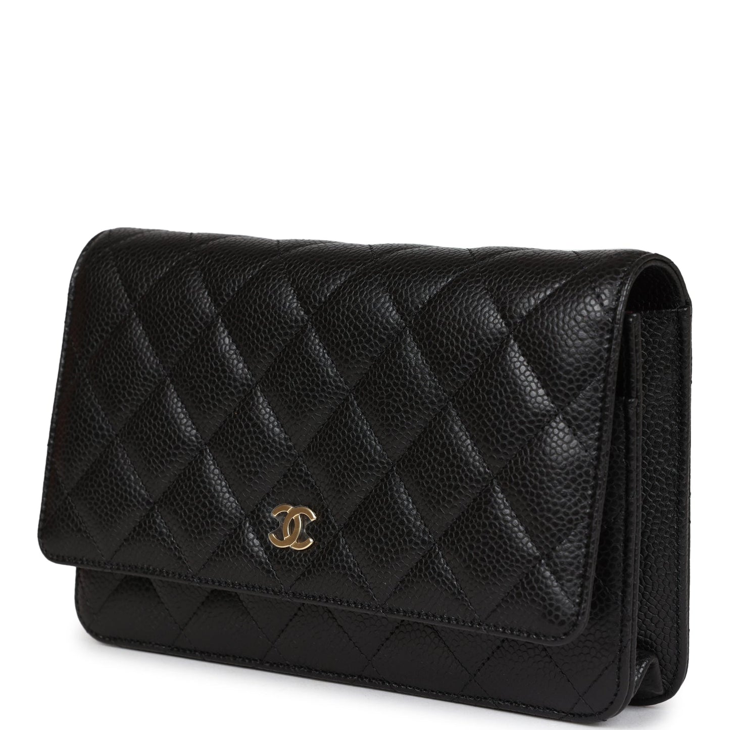 Chanel Wallet On Chain WOC Black Caviar Gold Hardware