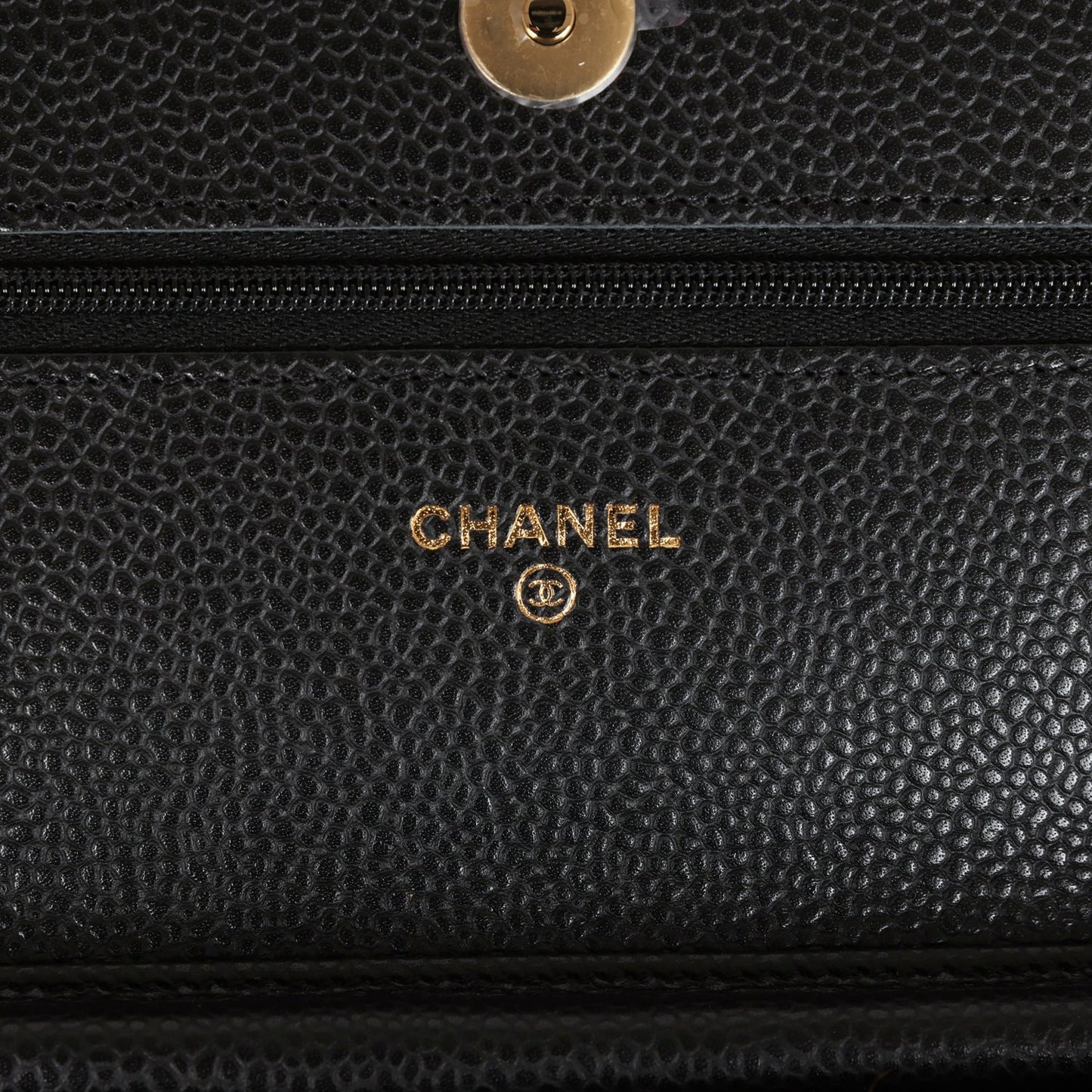 Chanel Wallet On Chain WOC Black Caviar Gold Hardware