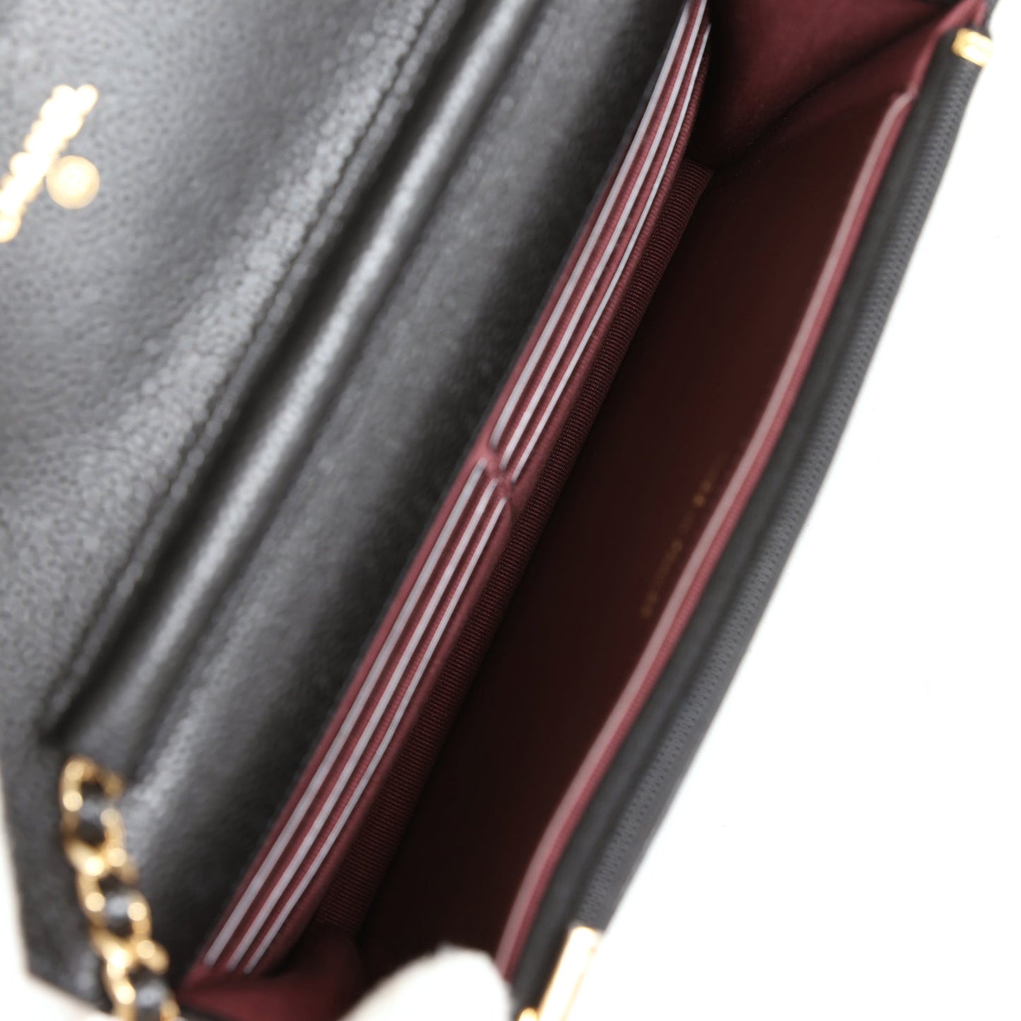 Chanel Wallet On Chain WOC Black Caviar Gold Hardware