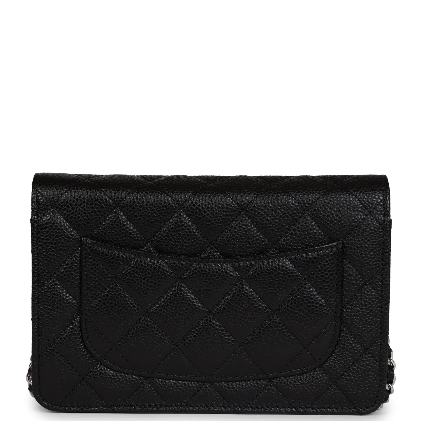 Chanel Wallet On Chain WOC Black Caviar Silver Hardware