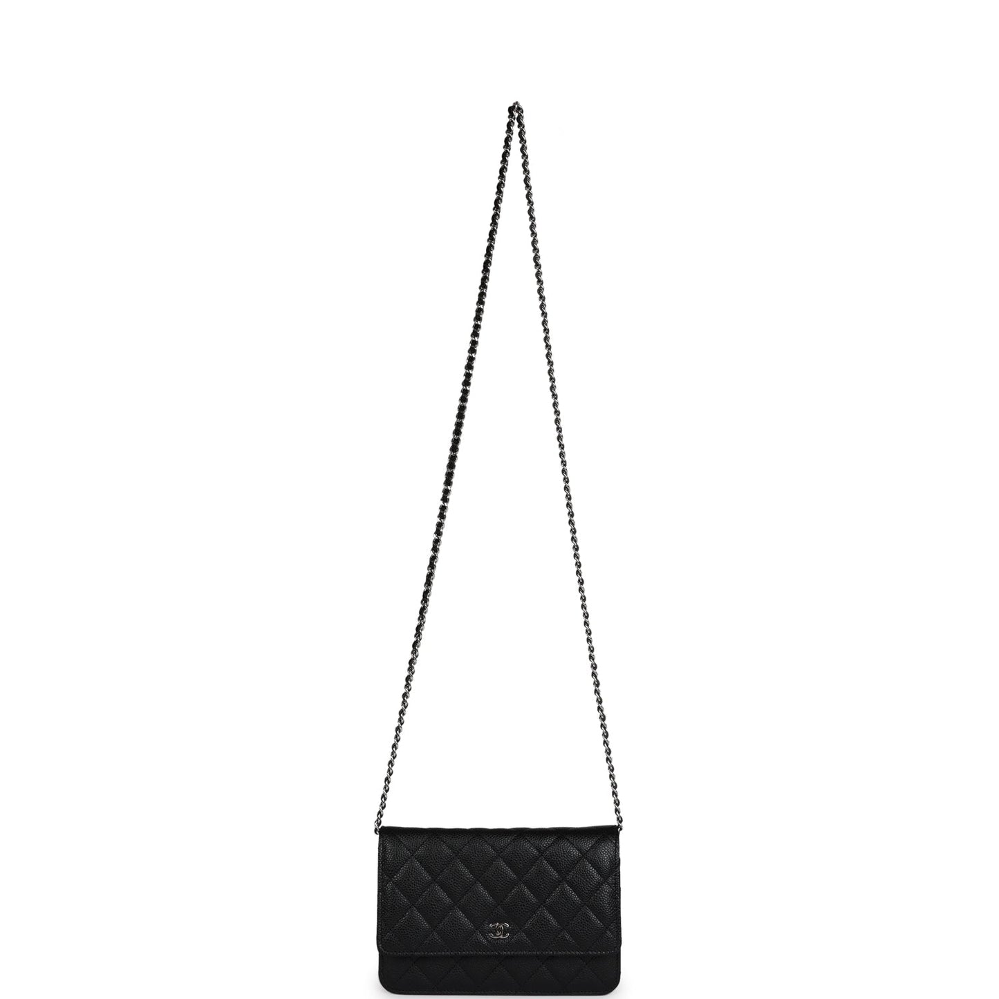 Chanel Wallet On Chain WOC Black Caviar Silver Hardware
