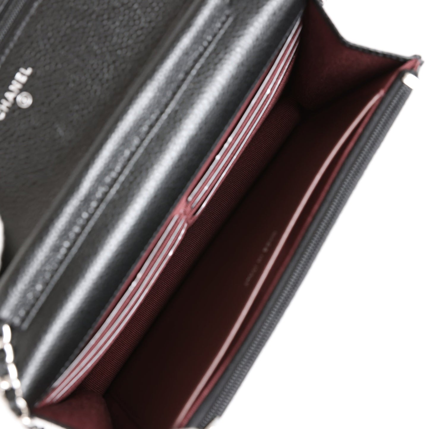 Chanel Wallet On Chain WOC Black Caviar Silver Hardware