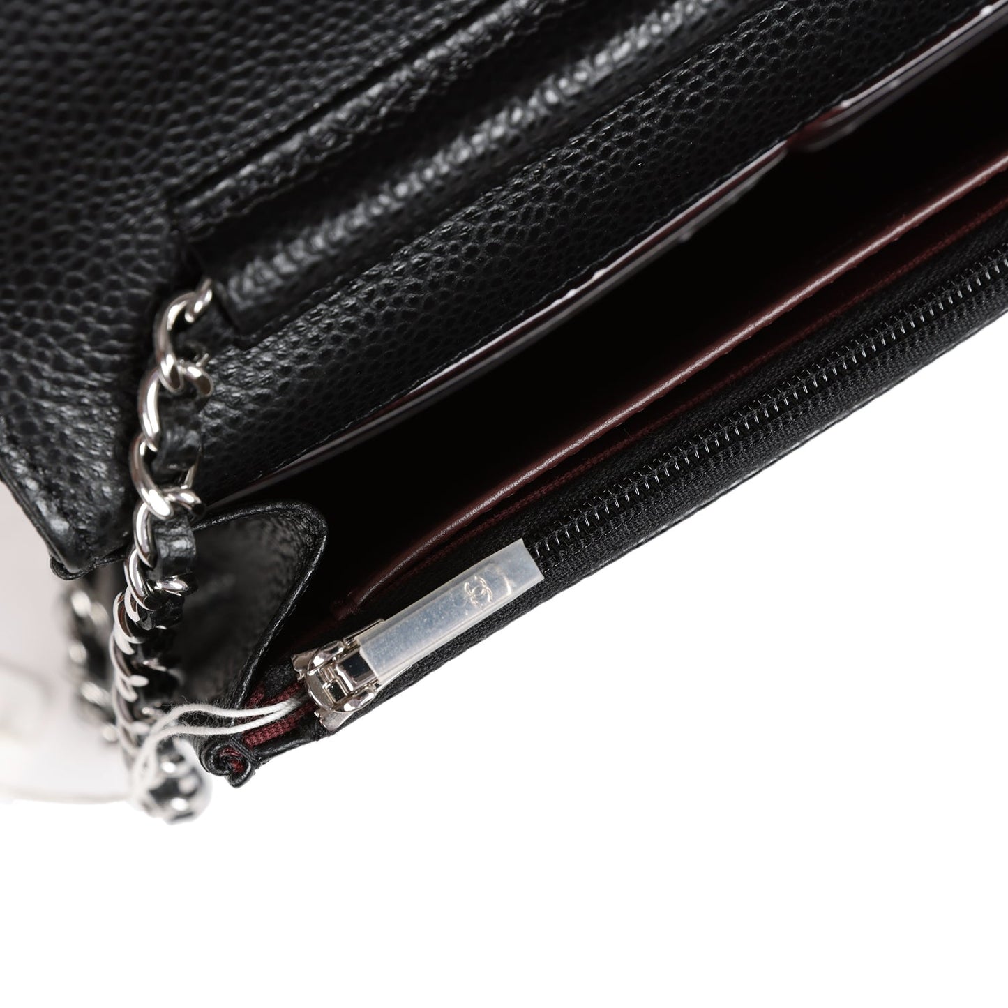 Chanel Wallet On Chain WOC Black Caviar Silver Hardware