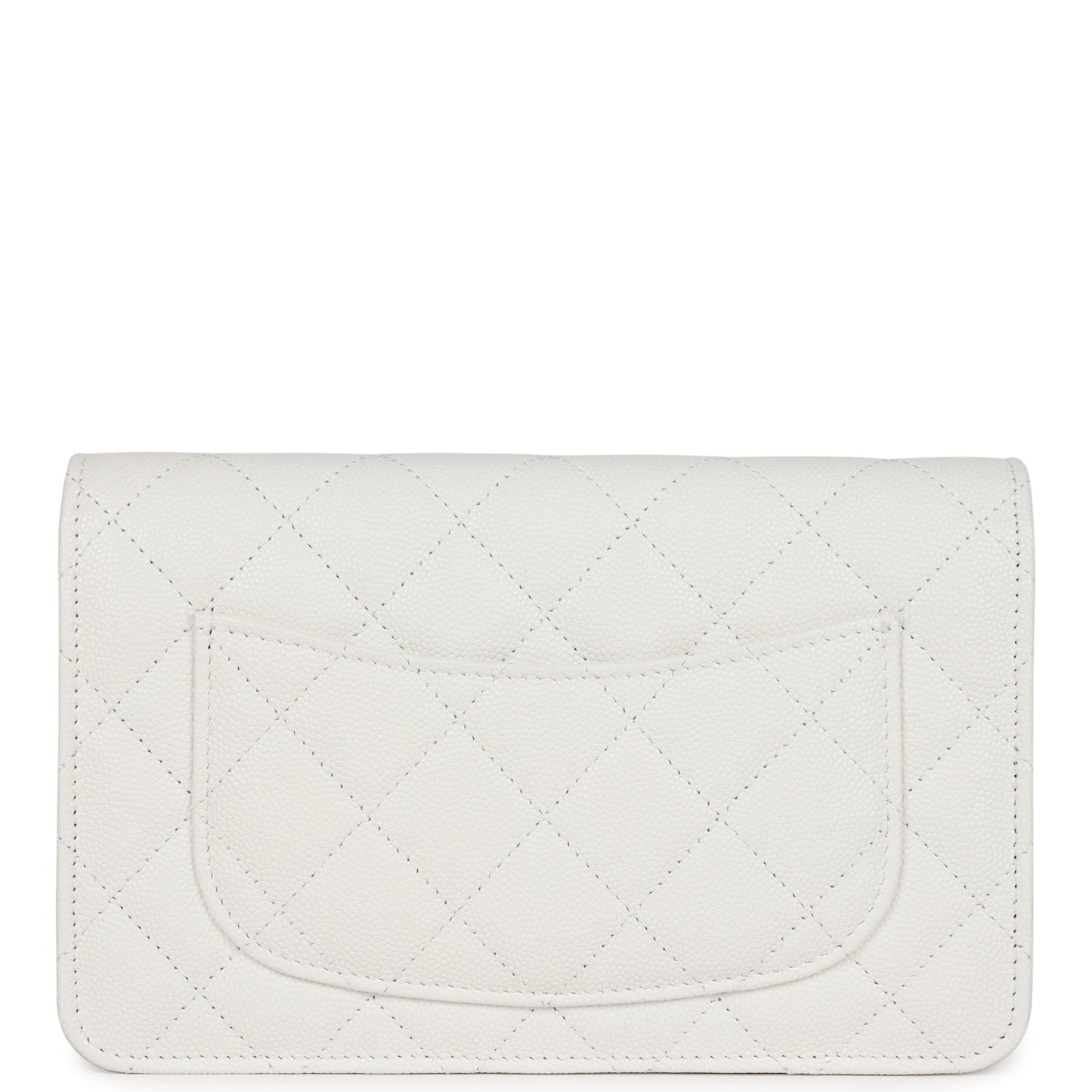 Chanel Wallet On Chain WOC White Caviar Pink and Silver Hardware