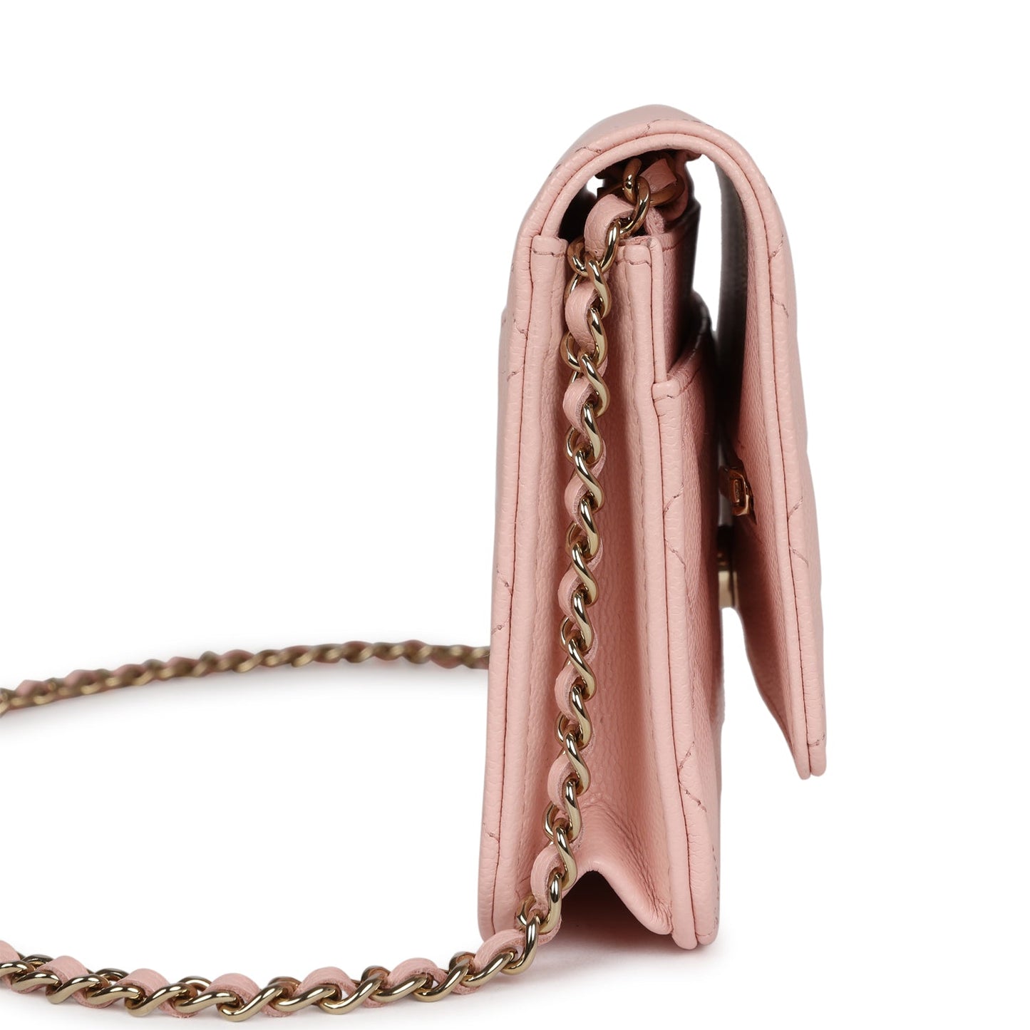 Chanel Wallet On Chain WOC Light Pink Caviar Light Gold Hardware