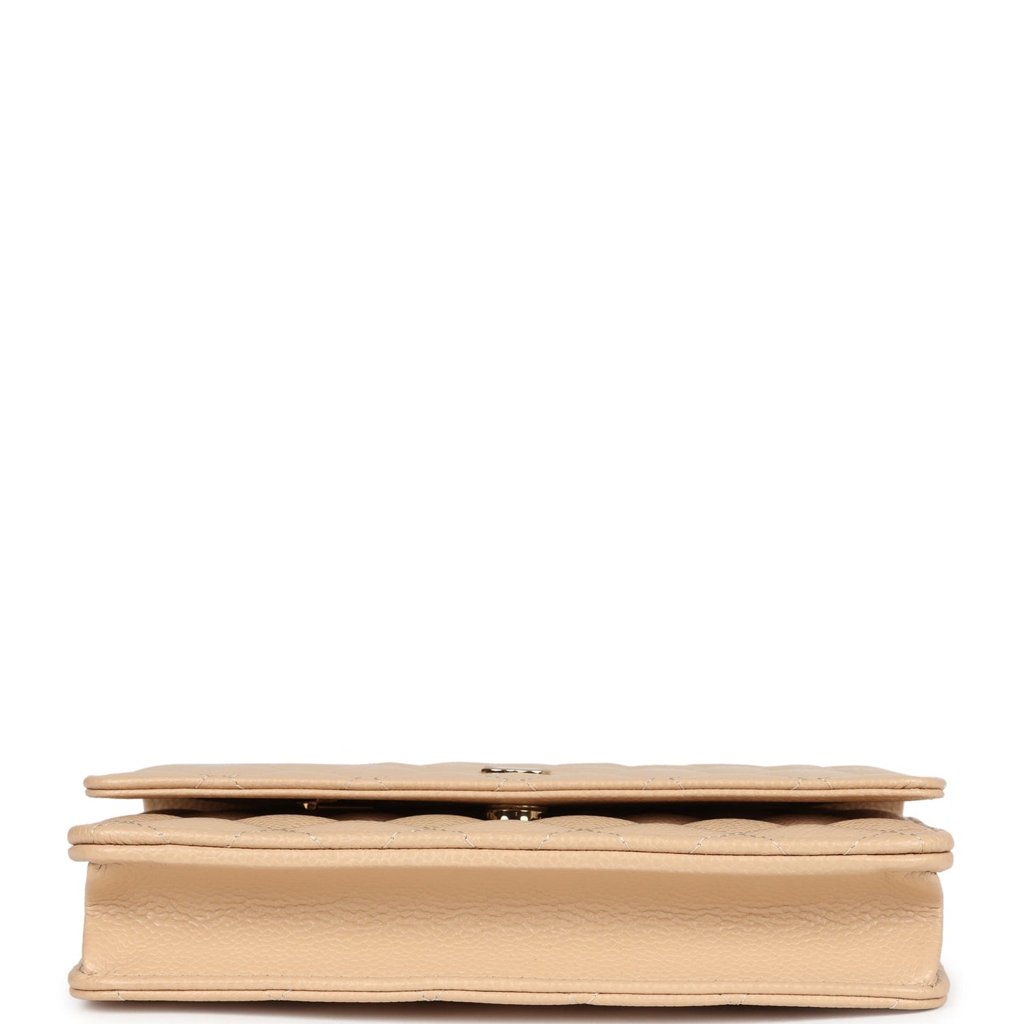 Chanel Wallet On Chain WOC Light Beige Caviar Gold Hardware