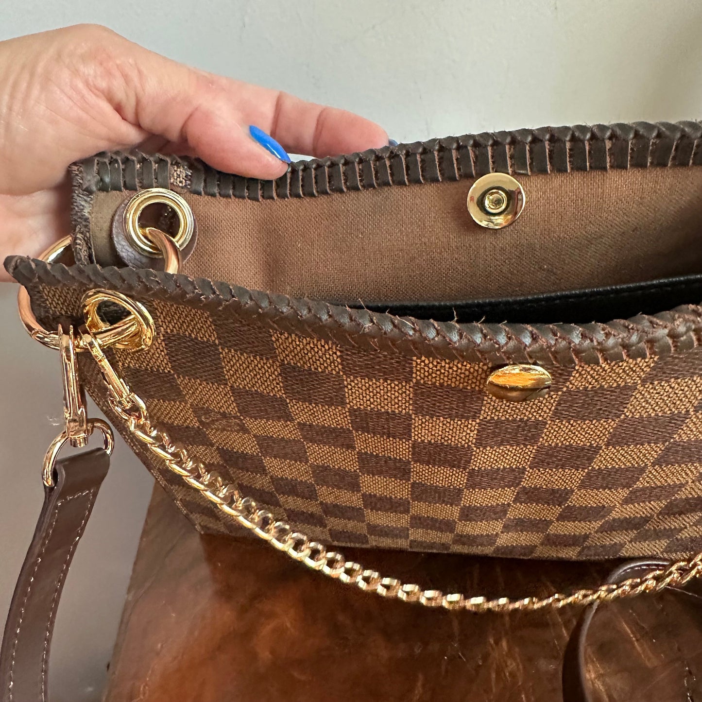 The Swan Crossbody -Orvis bags Damier in Brown