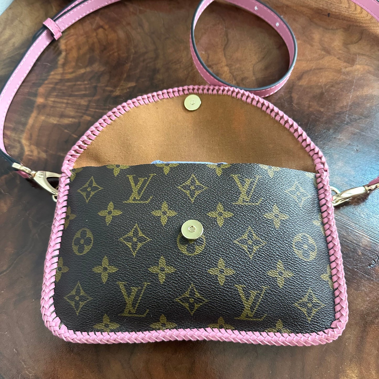 The Falcon - Monogram Crossbody in Pink